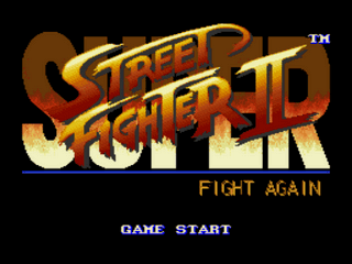Super Street Fighter II - Fight Again Title Screen